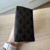 Celine Small Cosmetic Pouch in Triomphe Canvas and Calfskin