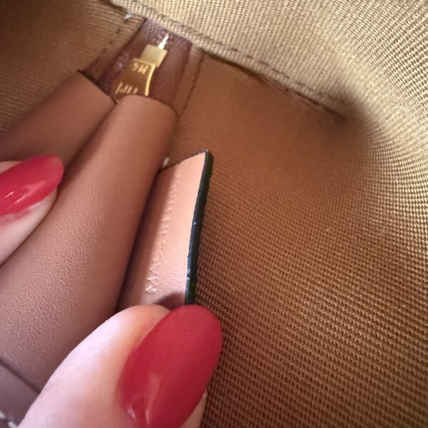 Celine Small Cosmetic Pouch in Triomphe Canvas and Calfskin