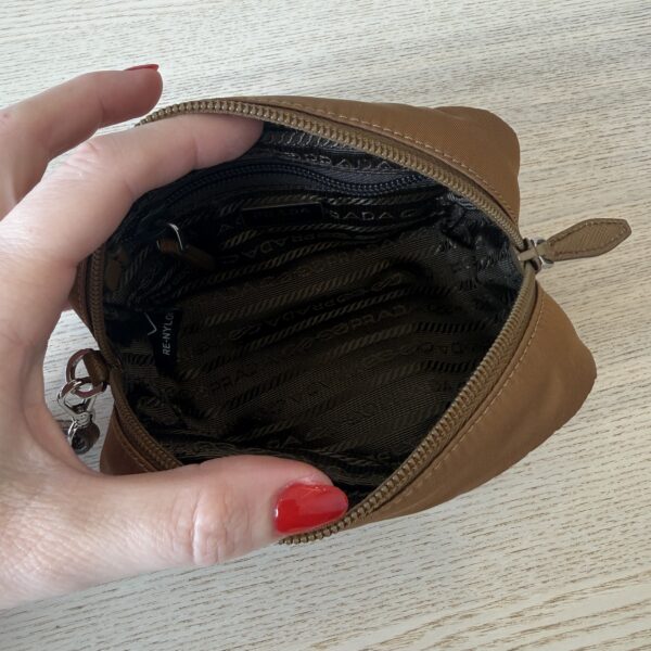 Celine Small Cosmetic Pouch in Triomphe Canvas and Calfskin