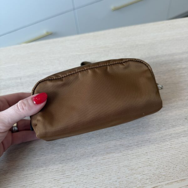 Prada Mini Re-Nylon Pouch Camel Brown