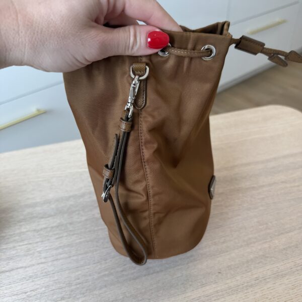 Prada Re-Nylon pouch Camel Brown
