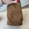 Prada Re-Nylon pouch Camel Brown