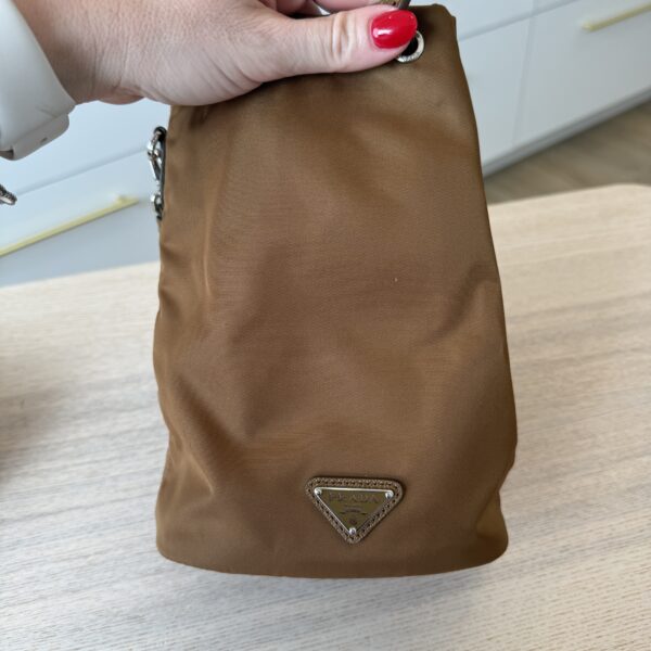 Prada Re-Nylon pouch Camel Brown