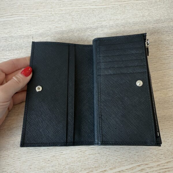 Prada Long Saffiano Wallet Black