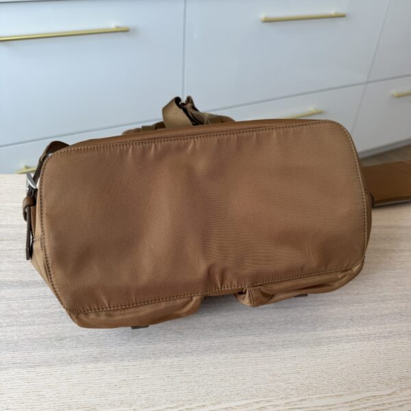Prada Medium Re-Nylon Backpack Camel Brown
