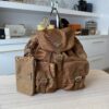Prada Medium Re-Nylon Backpack Camel Brown