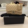 Chanel Lambskin Quilted Jumbo Double Flap Beige Claire Gold Hardware