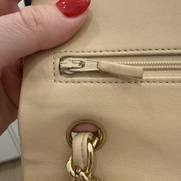 Chanel Lambskin Quilted Jumbo Double Flap Beige Claire Gold Hardware