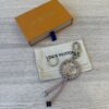 Louis Vuitton Silvertone Metal And Pink Leather Very Key Holder And Bag Charm