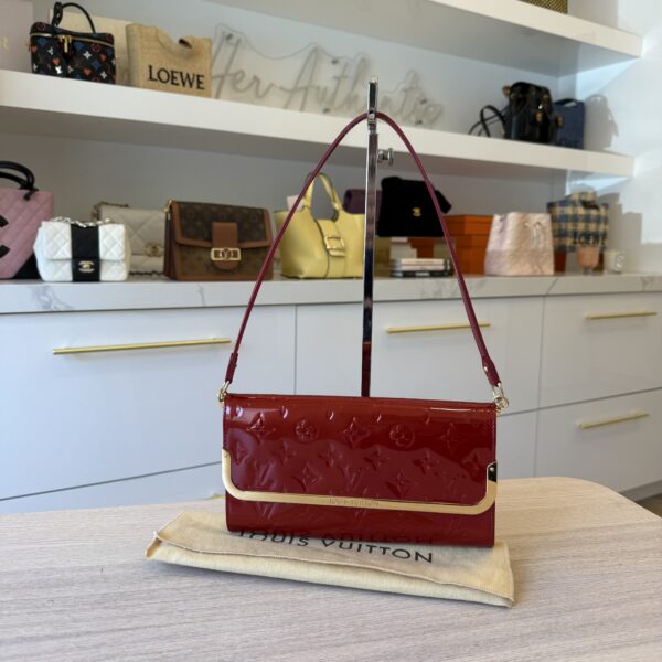 Louis Vuitton Monogram Vernis Rossmore MM Bag Red