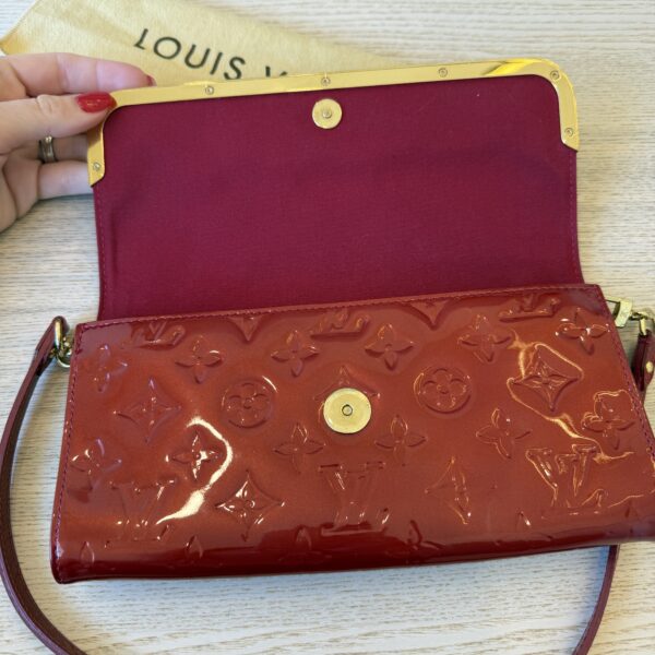 Louis Vuitton Monogram Vernis Rossmore MM Bag Red