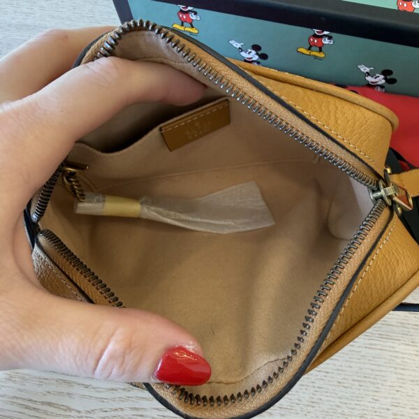 Gucci X Disney Brown GG Coated Canvas Mickey Mouse Mini Crossbody Bag