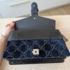 Gucci Velvet Small Dionysus Shoulder Bag Black and Navy