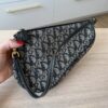 Christian Dior Vintage Saddle Bag Diorissimo Canvas Mini
