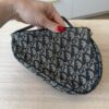 Christian Dior Vintage Saddle Bag Diorissimo Canvas Mini