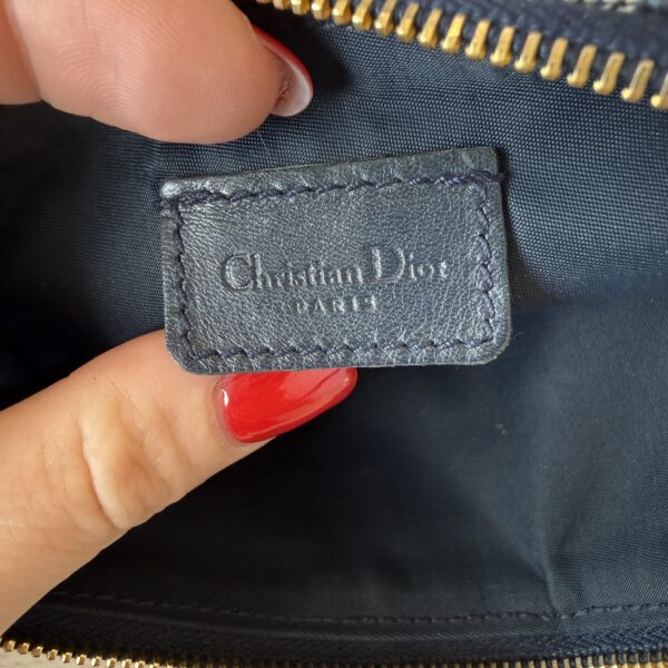 Christian Dior Vintage Saddle Bag Diorissimo Canvas Mini