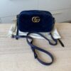 Gucci Velvet Small GG Marmont Porcelain Blue