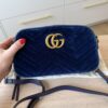 Gucci Velvet Small GG Marmont Porcelain Blue