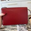 Gucci Textured Calfskin Small Torchon GG Ring Shoulder Bag New Cherry Red