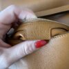 Gucci Roxy Calfskin Blondie Chain Shoulder Flap Bag Caramel