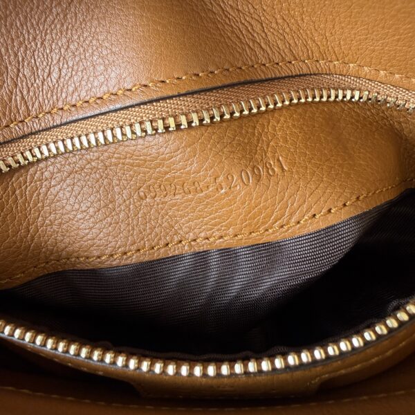 Gucci Roxy Calfskin Blondie Chain Shoulder Flap Bag Caramel