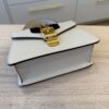 Gucci Calfskin Mini Sylvie Top Handle Bag White