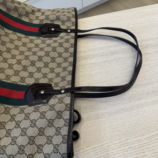 Gucci Beige/Ebony GG Fabric Jolie Large Tote Bag