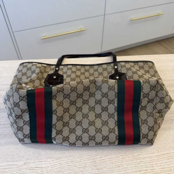 Gucci Beige/Ebony GG Fabric Jolie Large Tote Bag