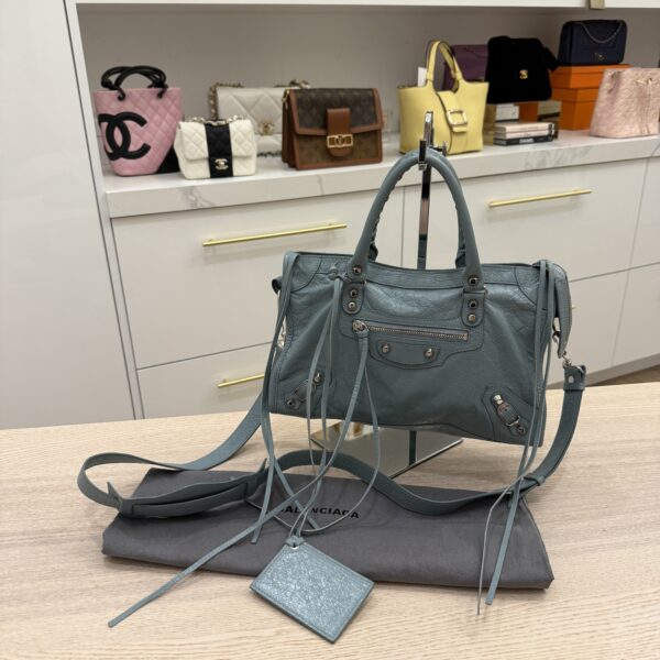 Balenciaga Agneau Arena Storico Silver Hardware Small Le City