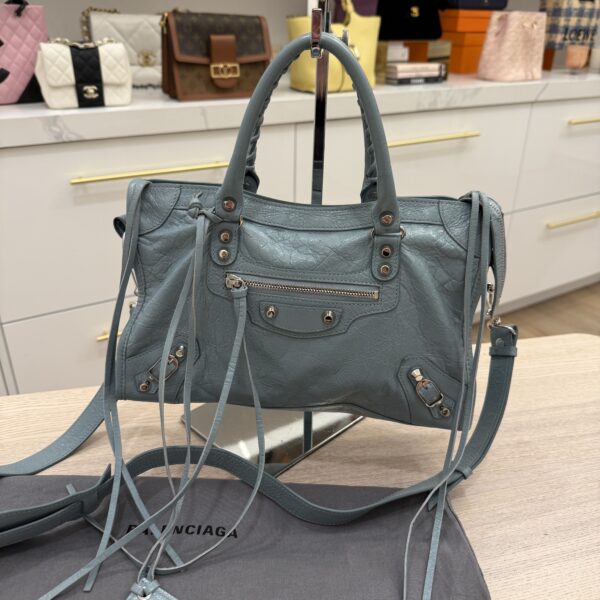 Balenciaga Agneau Arena Storico Silver Hardware Small Le City