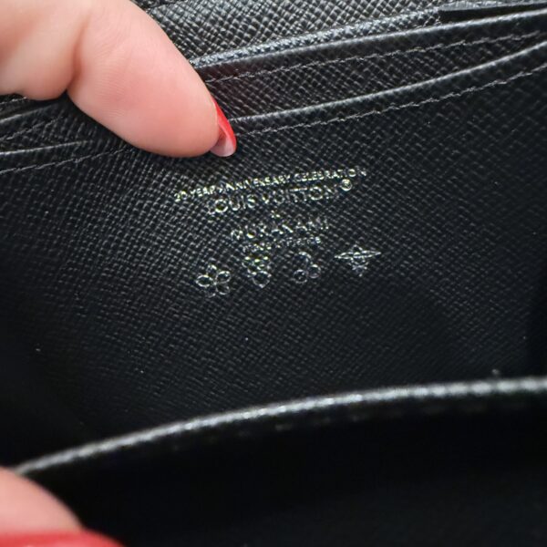 Louis Vuitton x Murakami 2025 Multicolor Monogram Zippy Coin Purse 20th Anniversary Collection Black