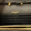 Saint Laurent Large Envelope Quilted Leather Chain Wallet Black and Gold Hardware