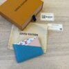 Louis Vuitton LV X TM Monogram Multicolor Criss-Cross Card Holder Kabira Blue Rose