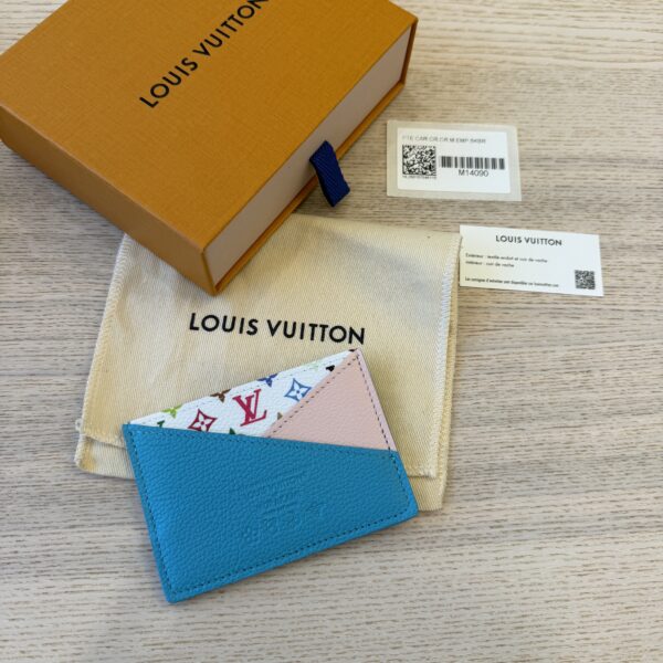 Louis Vuitton LV X TM Monogram Multicolor Criss-Cross Card Holder Kabira Blue Rose
