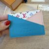 Louis Vuitton LV X TM Monogram Multicolor Criss-Cross Card Holder Kabira Blue Rose
