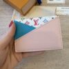 Louis Vuitton LV X TM Monogram Multicolor Criss-Cross Card Holder Kabira Blue Rose