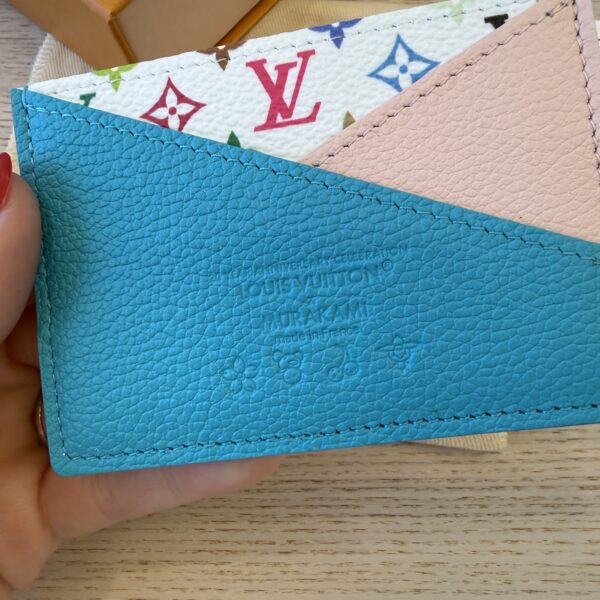 Louis Vuitton LV X TM Monogram Multicolor Criss-Cross Card Holder Kabira Blue Rose