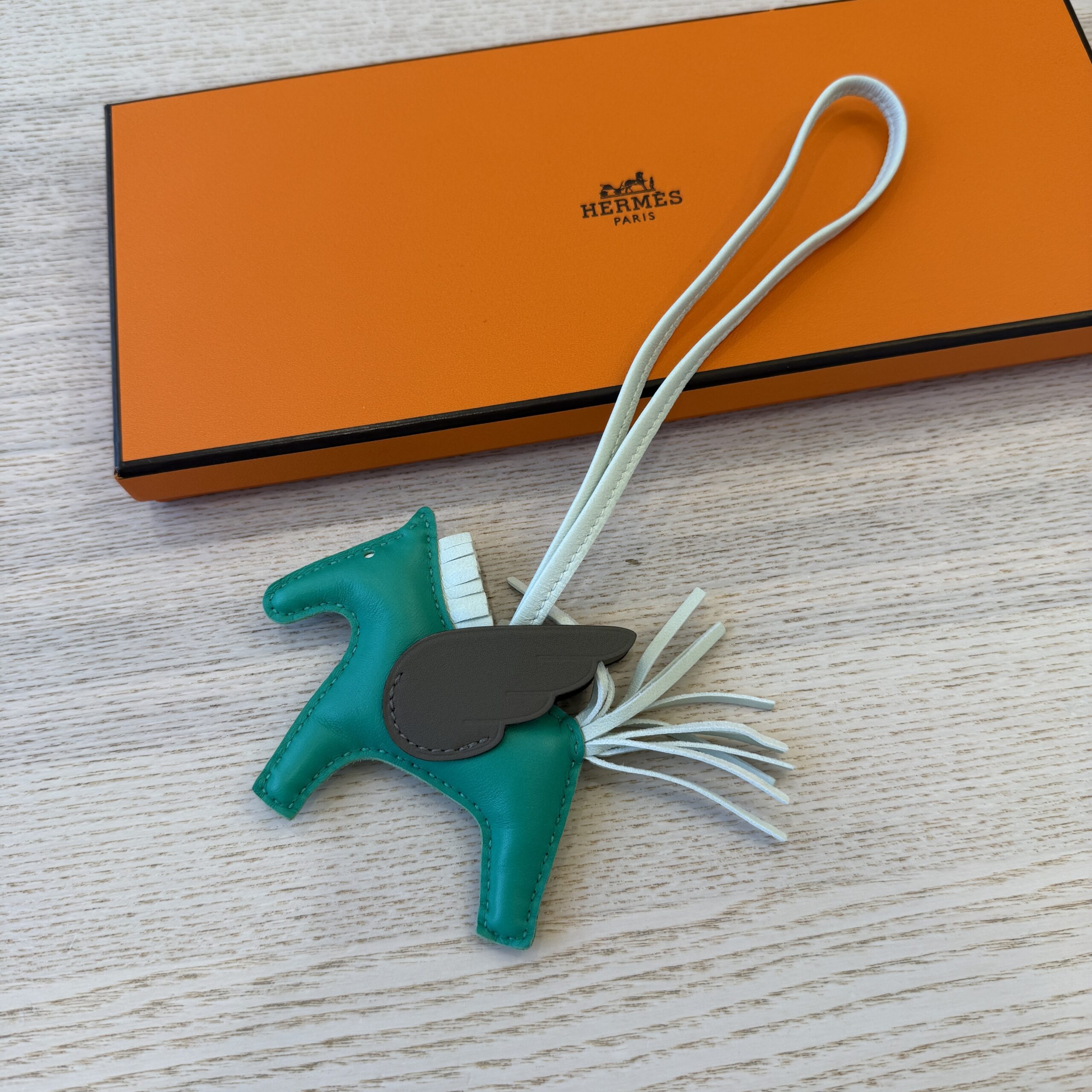 Hermes Milo Lambskin Grigri Rodeo Pegase Horse Bag Charm