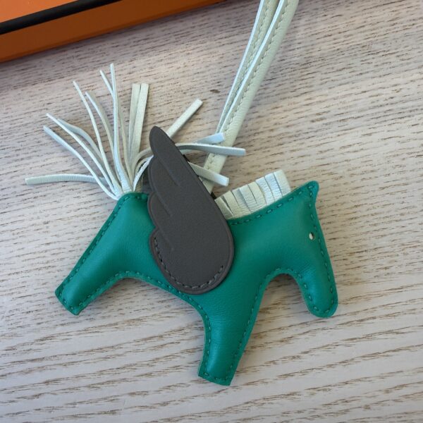 Hermes Milo Lambskin Grigri Rodeo Pegase Horse Bag Charm