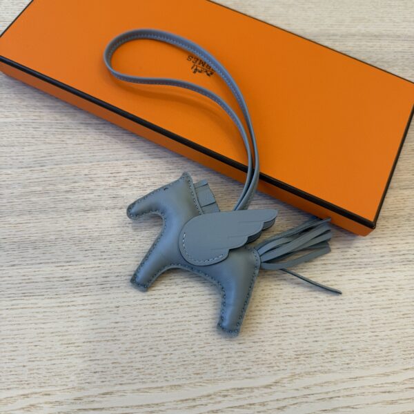Hermes Milo Lambskin Grigri Rodeo Pegase Horse Bag Charm