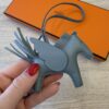 Hermes Milo Lambskin Grigri Rodeo Pegase Horse Bag Charm