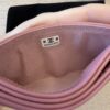 Chanel Lambskin Quilted Crystal Star Card Holder Pink