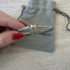 David Yurman Cable Flex X Station Bracelet in Sterling Silver with 14K Yellow Gold, 4mm