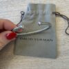 David Yurman Cable Flex X Station Bracelet in Sterling Silver with 14K Yellow Gold, 4mm
