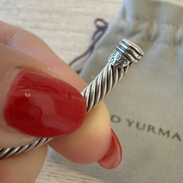 David Yurman Cable Flex X Station Bracelet in Sterling Silver with 14K Yellow Gold, 4mm