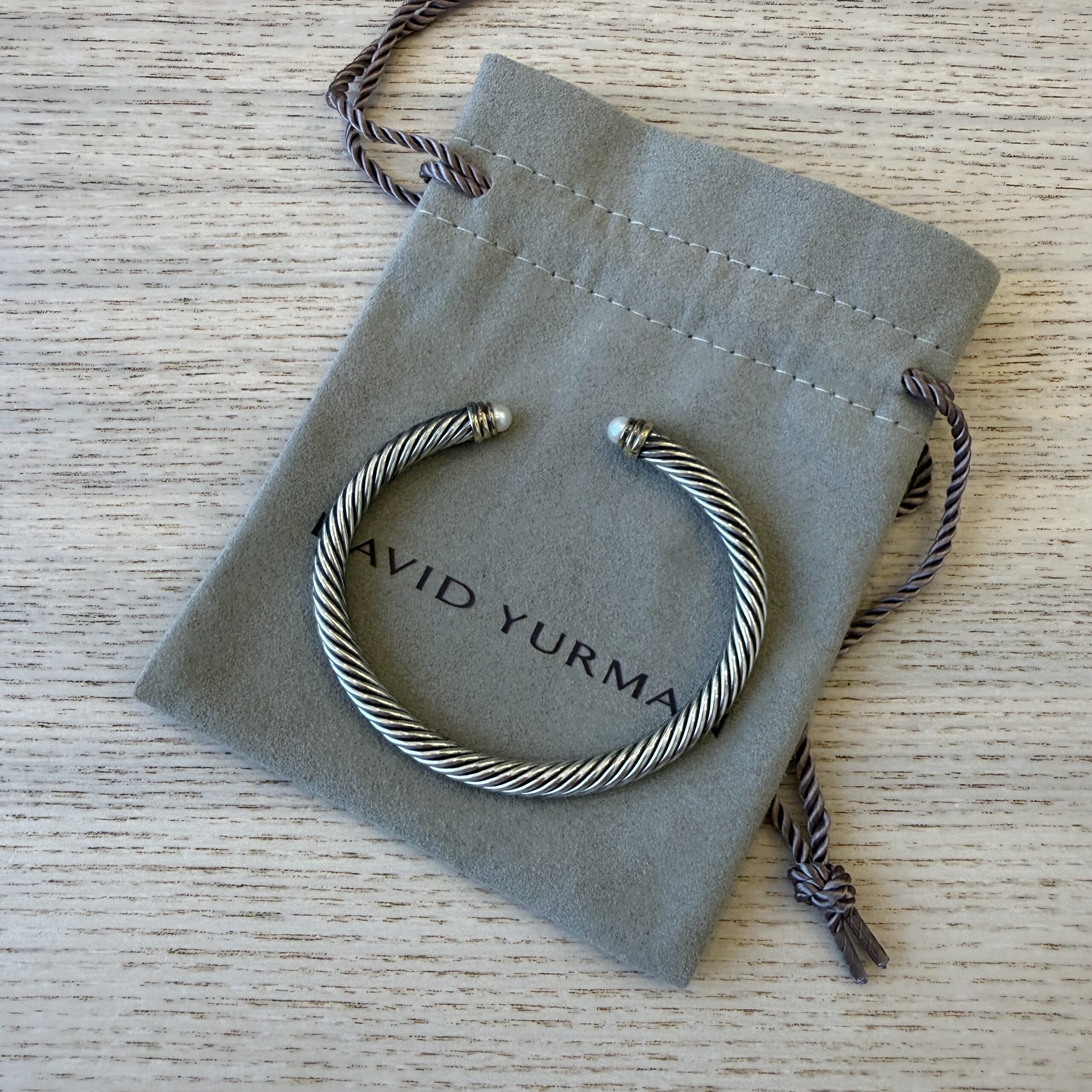 David Yurman Classic Cable Bracelet in Sterling Silver Pearl