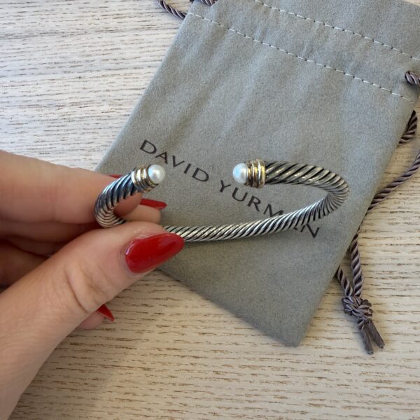 David Yurman Classic Cable Bracelet in Sterling Silver Pearl