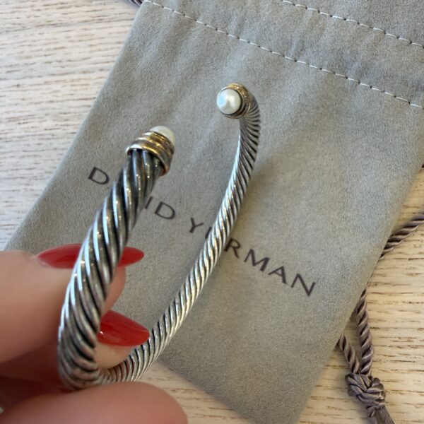 David Yurman Classic Cable Bracelet in Sterling Silver Pearl