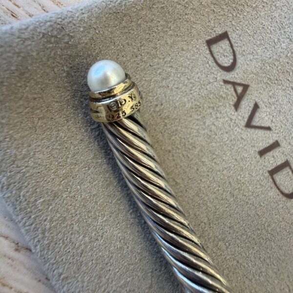 David Yurman Classic Cable Bracelet in Sterling Silver Pearl