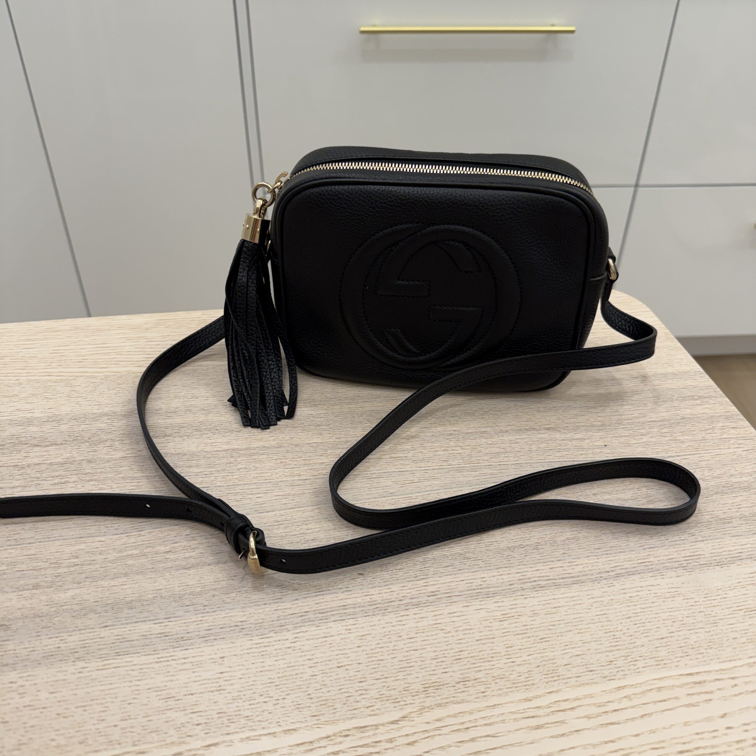 Gucci Calfskin Small Soho Disco Bag Black